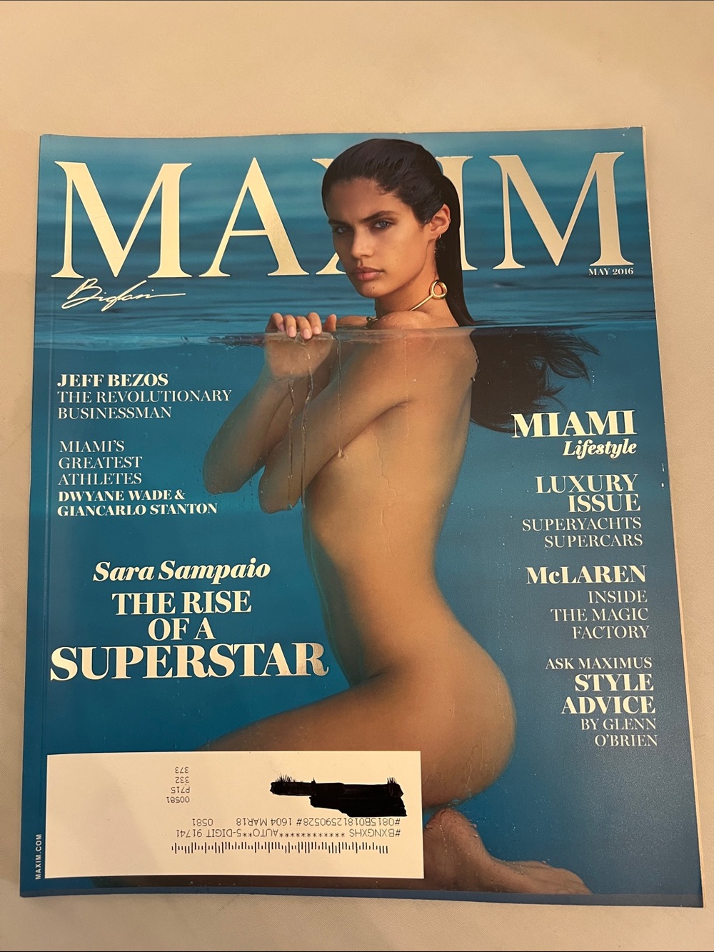 Maxim Magazine - Cover Sara Sampaio- Issue 213 - May 2016